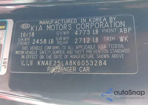 2019 Kia Stinger Premium from USA, damaged, VIN KNAE25LA8K6053284